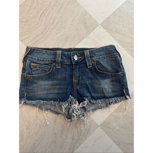 Y2K True Religion Denim Cut Off Shorts SZ29